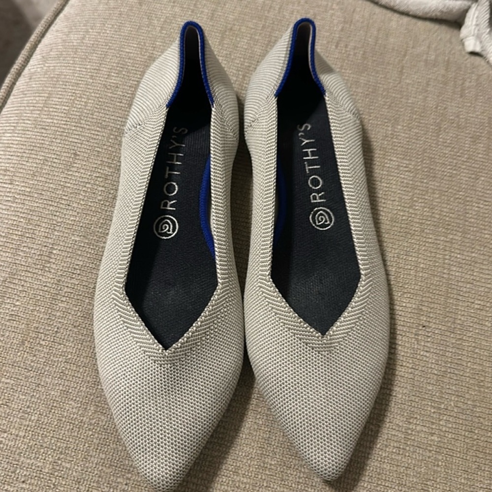 Rothy’s Women’s Size 10 Gray Pointed Toe Slip On Flats